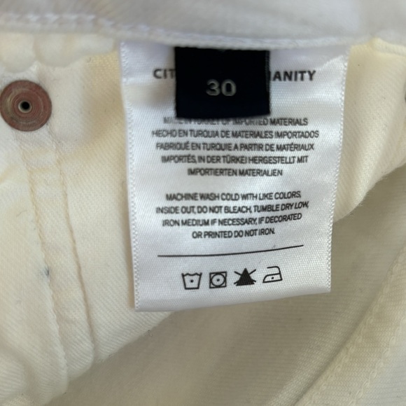 Citizens of Humanity Emannuelle Slim Flare Jeans White 30X31 Stretch Low Rise - Picture 10 of 12